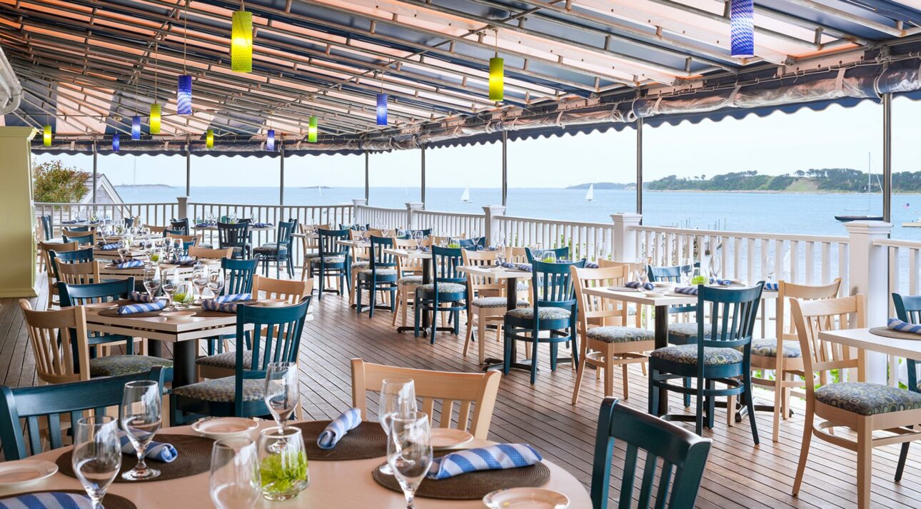 Waterfront dining experience at Cape Cod resort