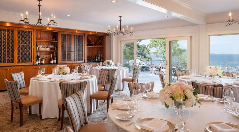 Elegant dining room of Cape Cod resort