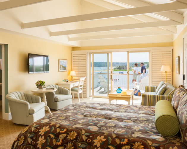 Cottage style water view room at Cape Cod resort