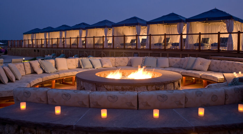 Cape Cod resort beachside fire pit