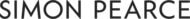 The image displays the text "SIMON PEARCE" in large, bold, black capital letters on a white background.