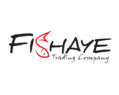 Logo for Fishaye Trading Company; the word "Fishaye" is stylized, with the "S" shaped like a red fish. Inspired by Merry Market's festive spirit, "Trading Company" appears in smaller script below "Fishaye.