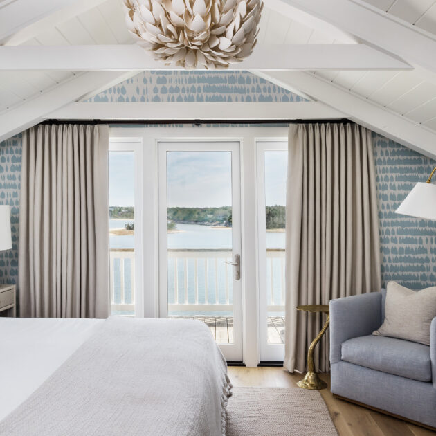 Specialty cottage that blends sophisticated Cape Cod charm with nautical colors.