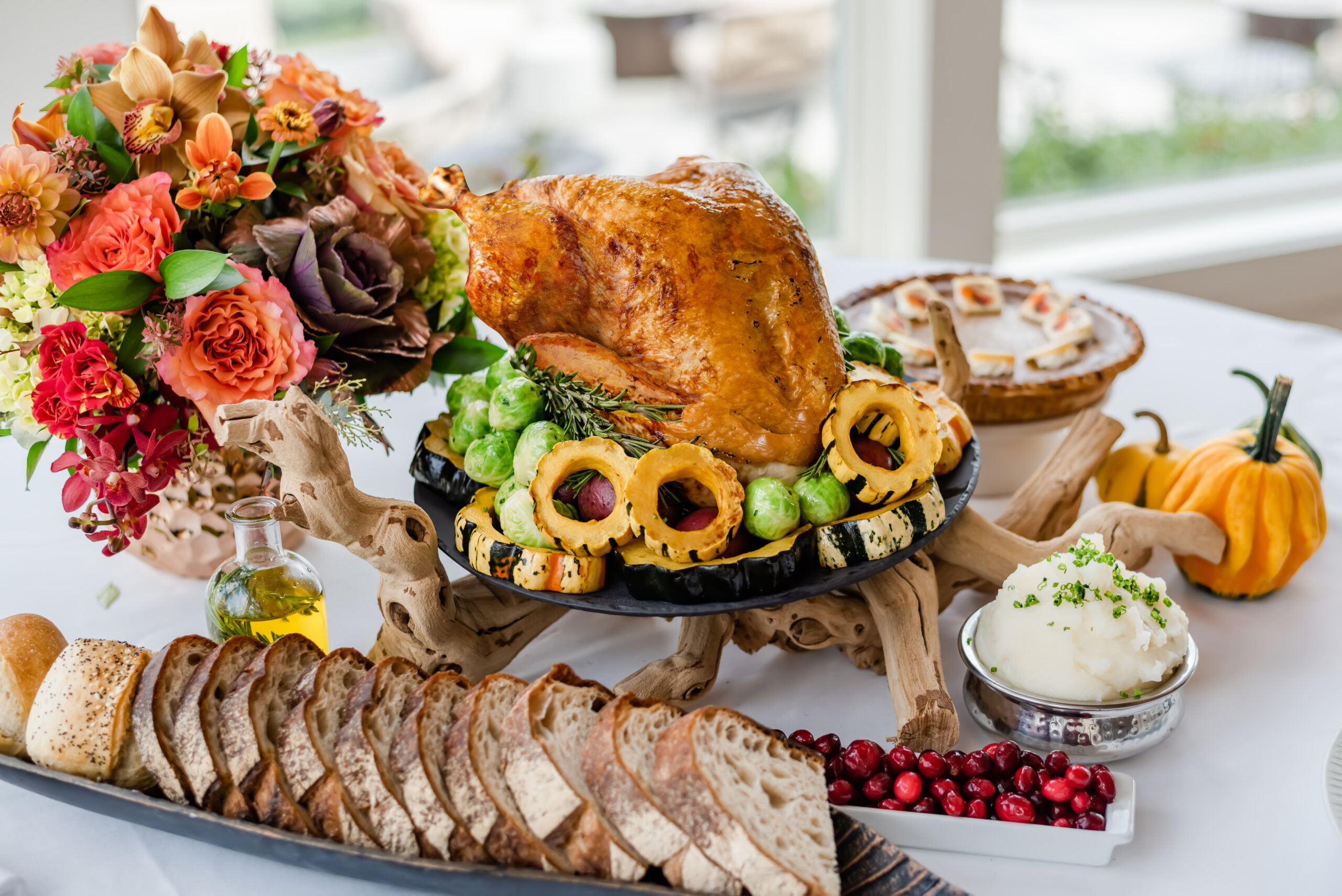 turkey dinner spread