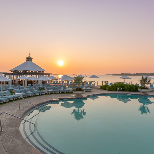 pool at sunrise