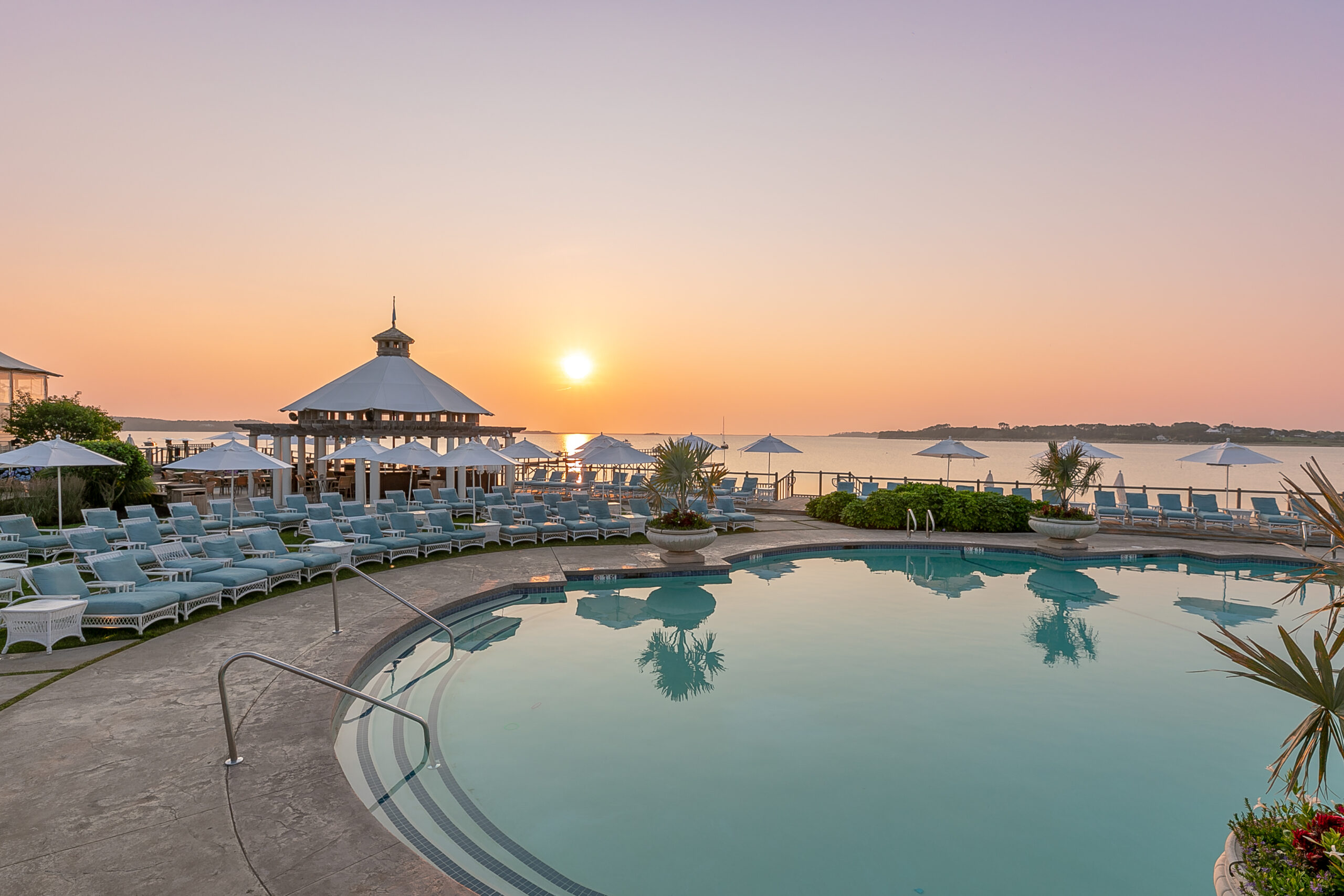 pool at sunrise