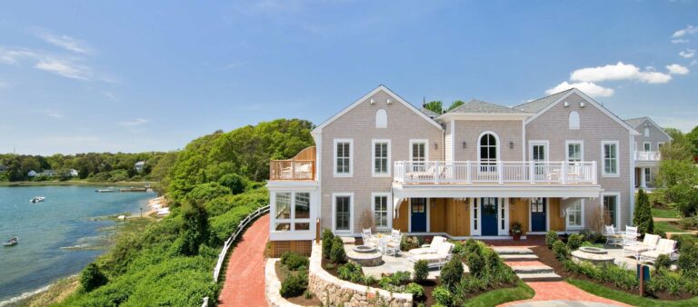 Wequassett house aerial view.