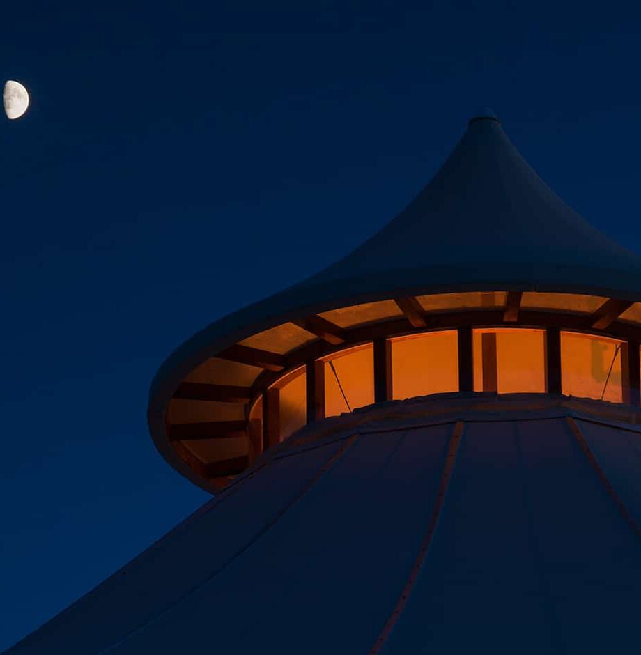 Moonlight top of tent during the Cape Cod Jazz Festival